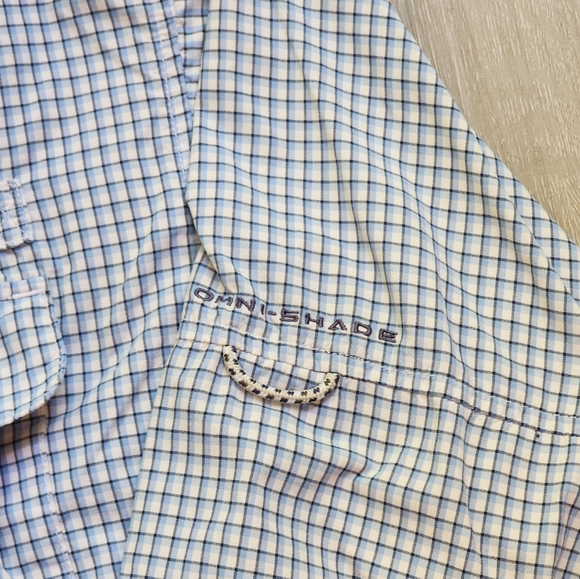 Columbia PFG Men's Super Bahama Blue Plaid Long Sleeve Plaid Mens Size 2XL / XXL - Picture 3 of 9